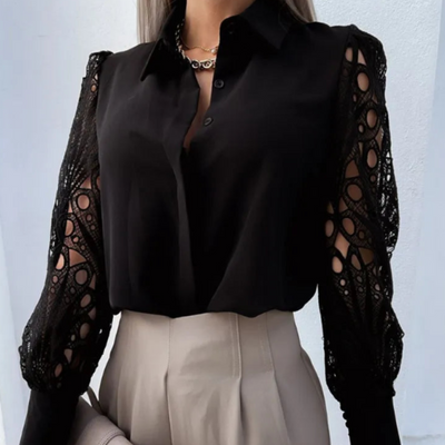 Violette I Black Lace Shirt