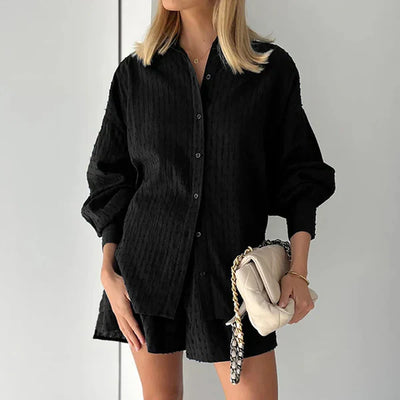 Alaia - Casual Breathable Blouse and Short Set