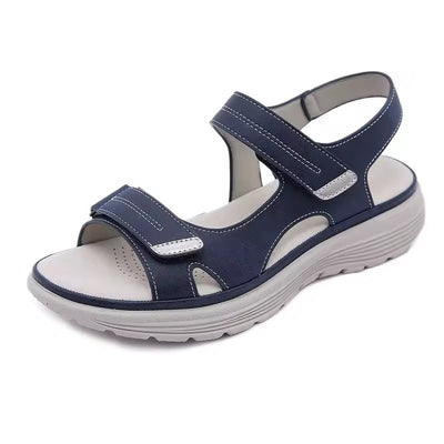 Women Platform Strap Sandals with Velcro Ankle Strap