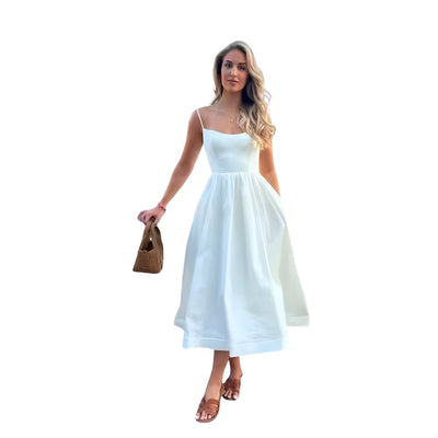 Women's Casual Flowy Sleeveless Midi Dress