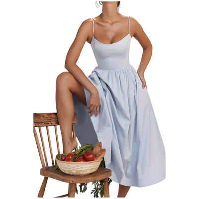 Women's Casual Flowy Sleeveless Midi Dress