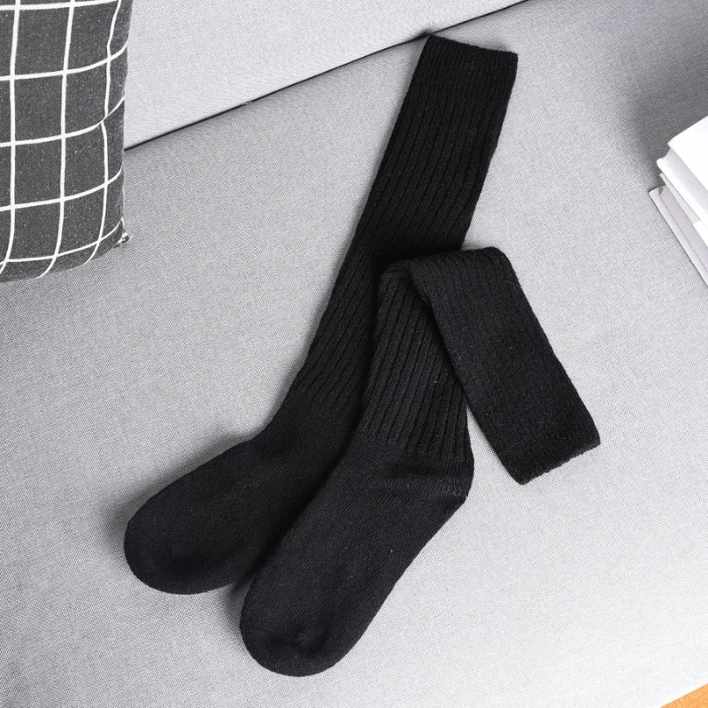 Women’s Ribbed Crew Socks in Neutral Colors