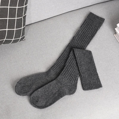 Women’s Ribbed Crew Socks in Neutral Colors
