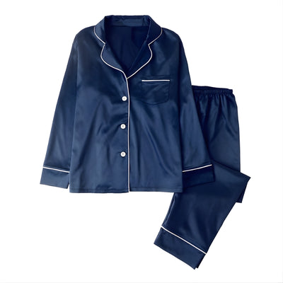 Women's Two Piece Pajama Set with Button Front Top and Bottoms