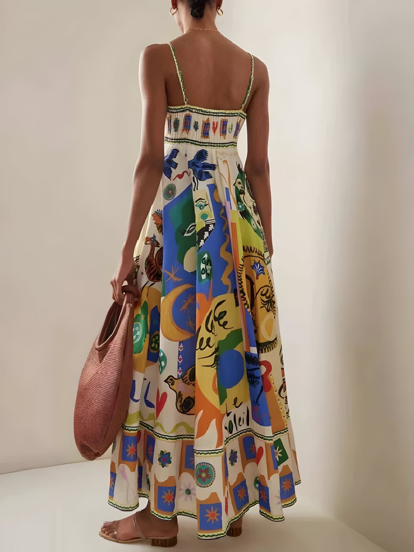 Women's Abstract Print Maxi Dress