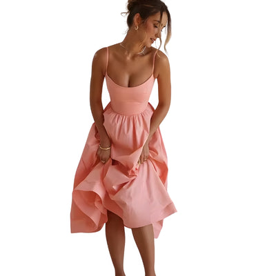 Women's Casual Flowy Sleeveless Midi Dress