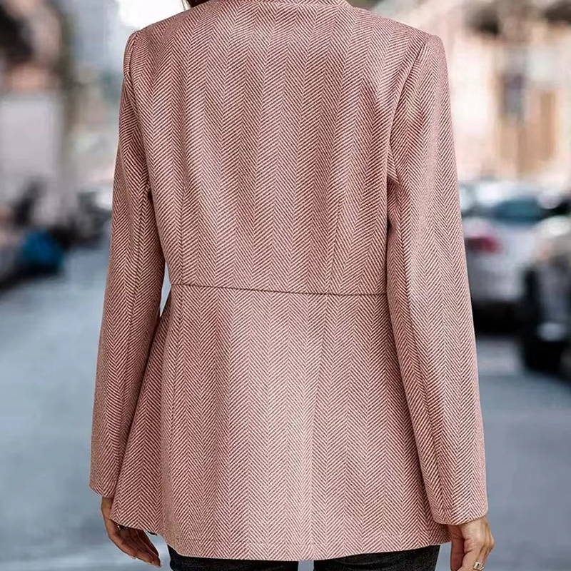 Women's Collared Business Blazer for Office and Everyday Wear