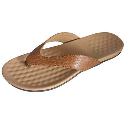 Women's Flat Sandals with Embossed Straps