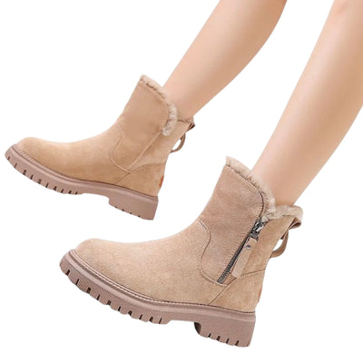 Women’s Fleece-Lined Zip Winter Boots