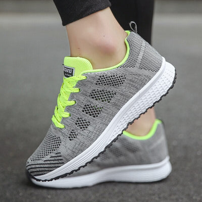 Women's Lace-Up Mesh Walking Sneakers