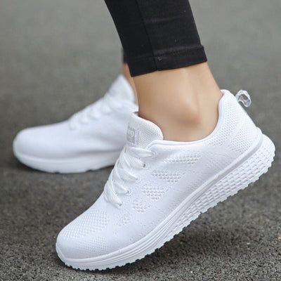 Women's Lace-Up Mesh Walking Sneakers