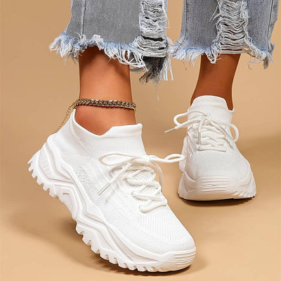 Women's Lace-Up Sneaker with Chunky Sole