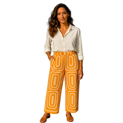 Women's Long Sleeve Shirt and High-Waist Pant Set