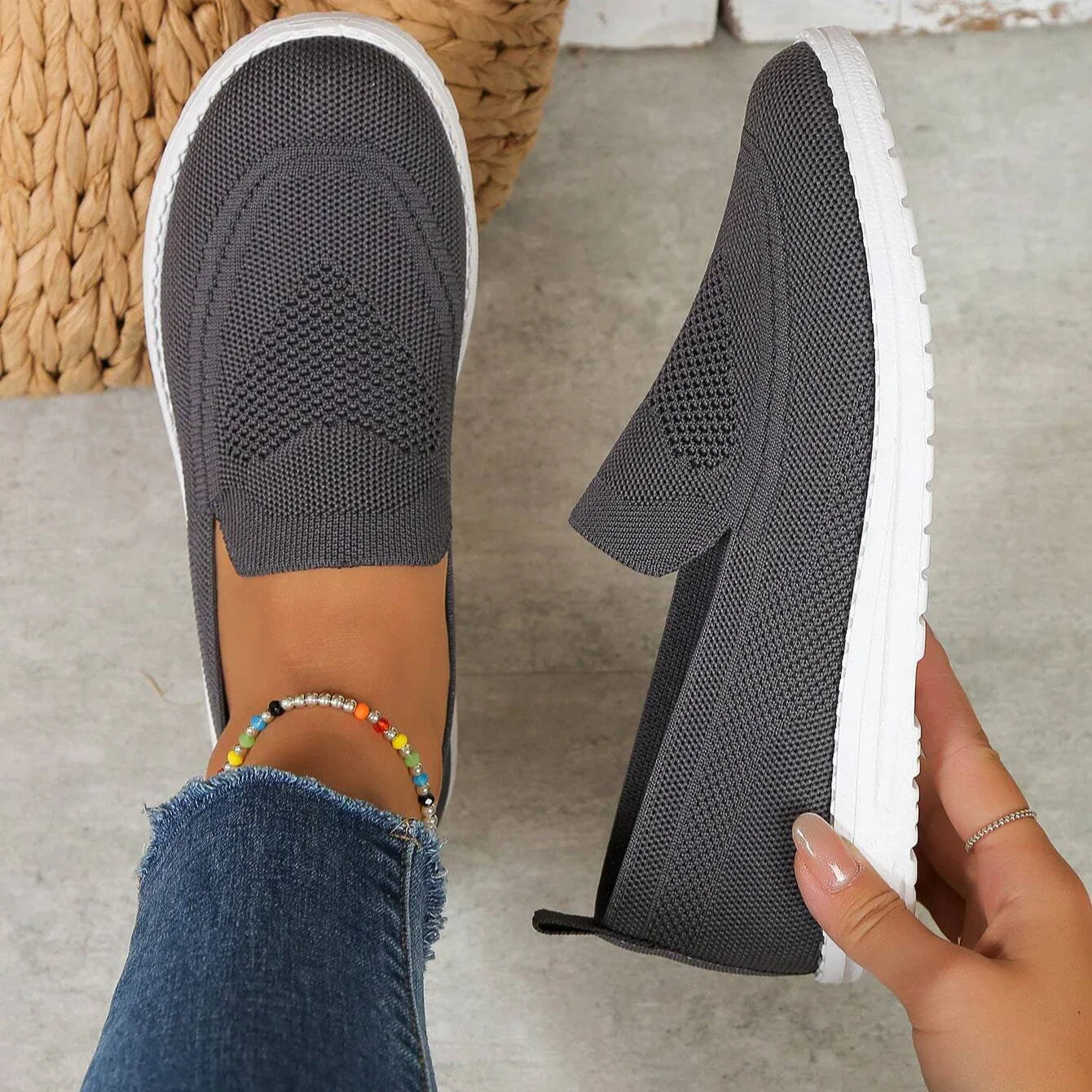 Women's Mesh Slip-On Walking Sneakers