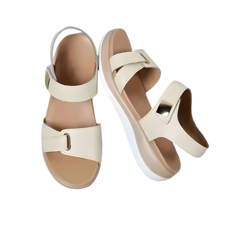 Women's Multi-Strap Sandals with Hook and Loop Closures
