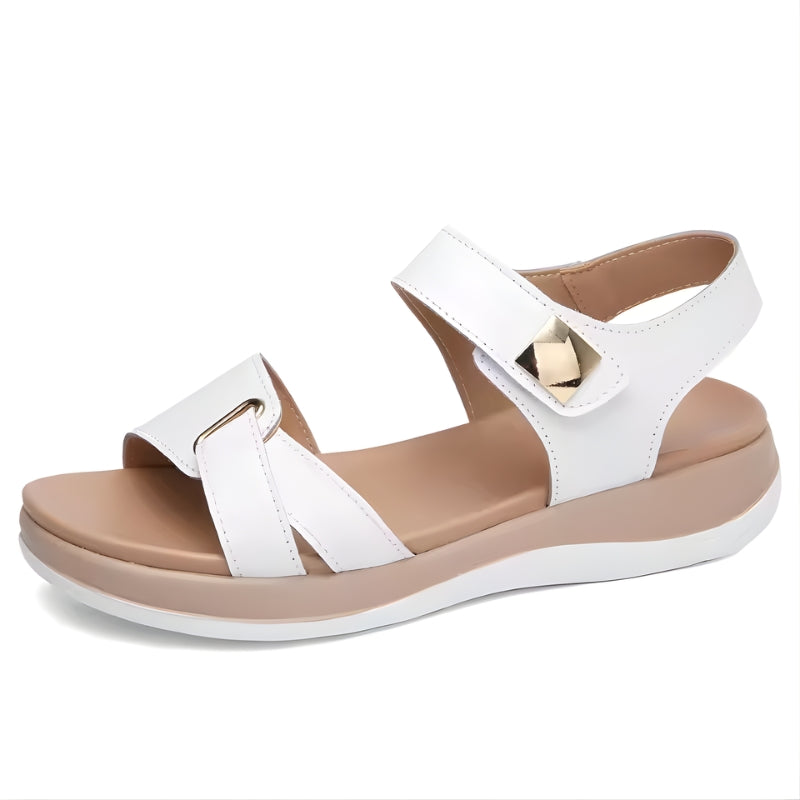 Women's Multi-Strap Sandals with Hook and Loop Closures