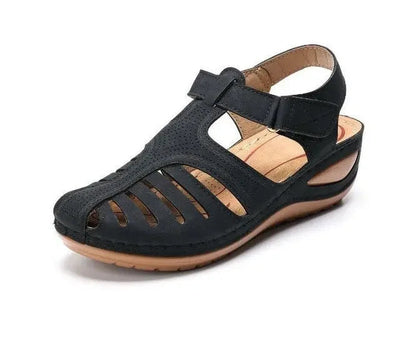 Women’s Open Toe Slip-On Sandals with Adjustable Strap