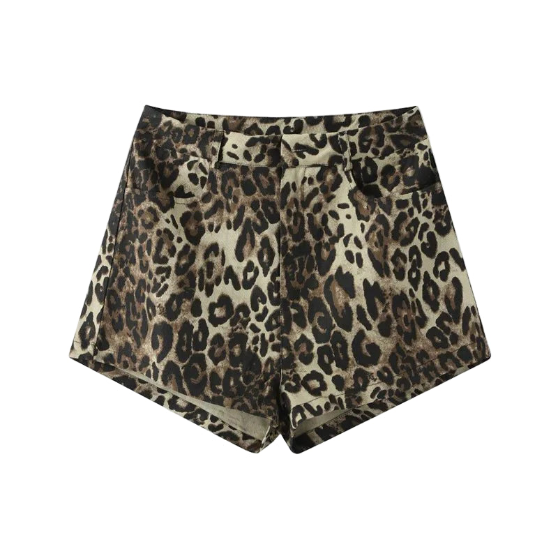 Women's Retro Leopard Short