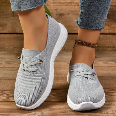 Women’s Slip-On Sneakers with Mesh Knit Upper