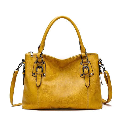 Women’s Two-Way Shoulder Bag with Adjustable Strap and Zipper