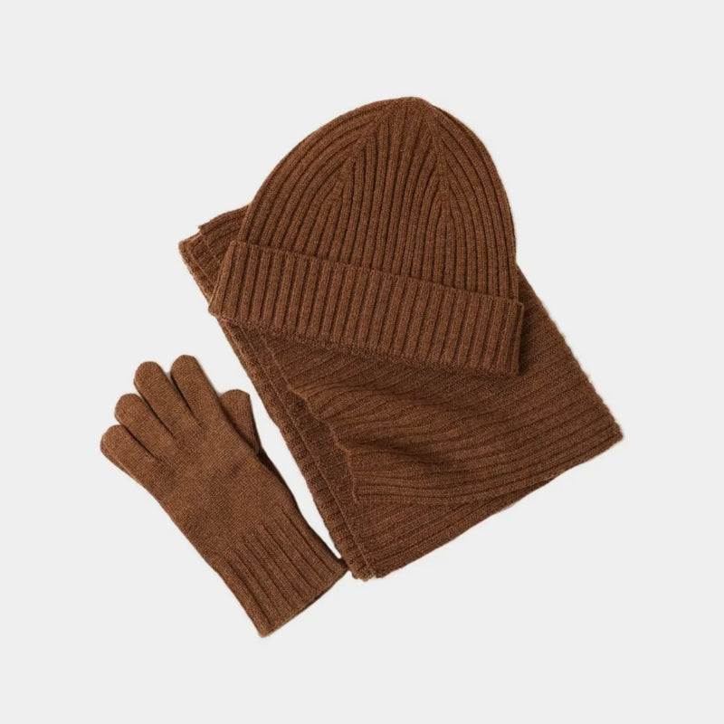 Women’s Winter Hat, Scarf, and Gloves Set