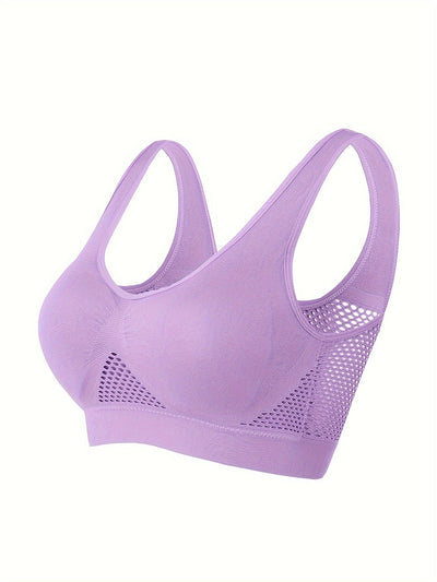 Women's Wireless Sports Bra with Built-In Pads