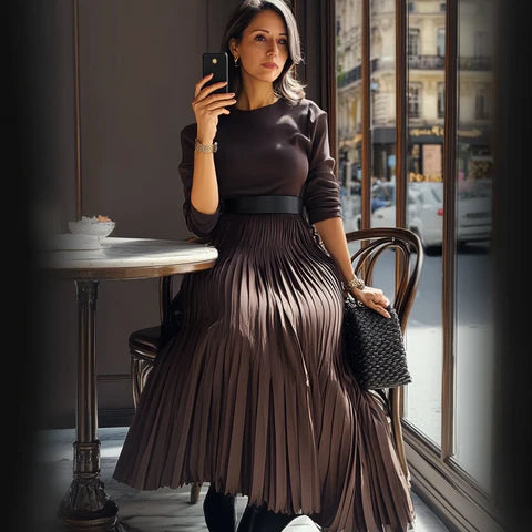 Naomi - Pleated Maxi Dress