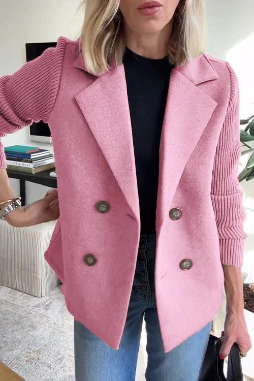 Emersyn - Elegant Knit-Sleeve Blazer