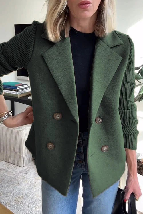 Emersyn - Elegant Knit-Sleeve Blazer