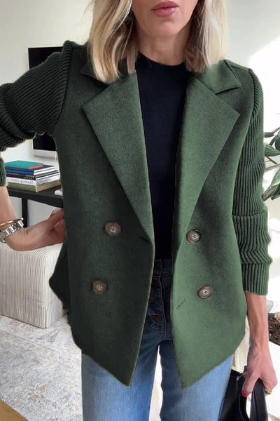 Emersyn - Elegant Knit-Sleeve Blazer