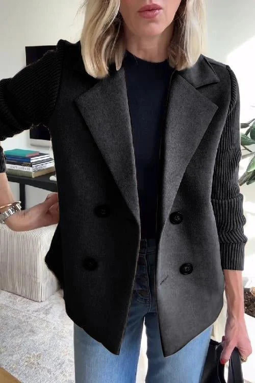 Emersyn - Elegant Knit-Sleeve Blazer