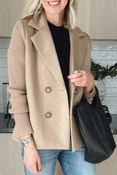 Emersyn - Elegant Knit-Sleeve Blazer