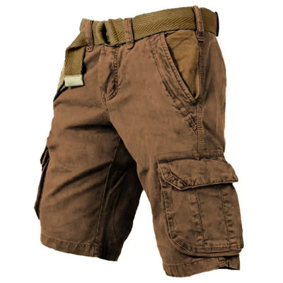 Men's Cotton Cargo Shorts with Practical Pockets
