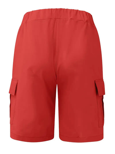 Men's Cargo Shorts with Drawstring Waist and Multiple Pockets