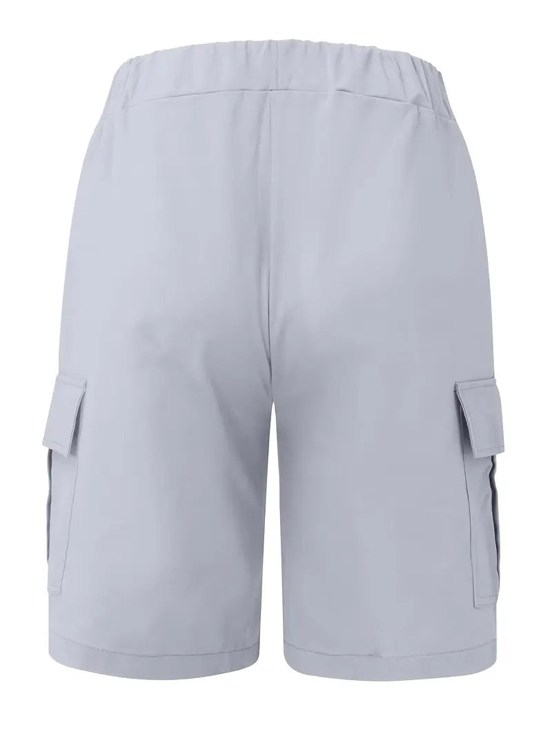 Men's Cargo Shorts with Drawstring Waist and Multiple Pockets