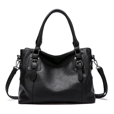 Women’s Two-Way Shoulder Bag with Adjustable Strap and Zipper