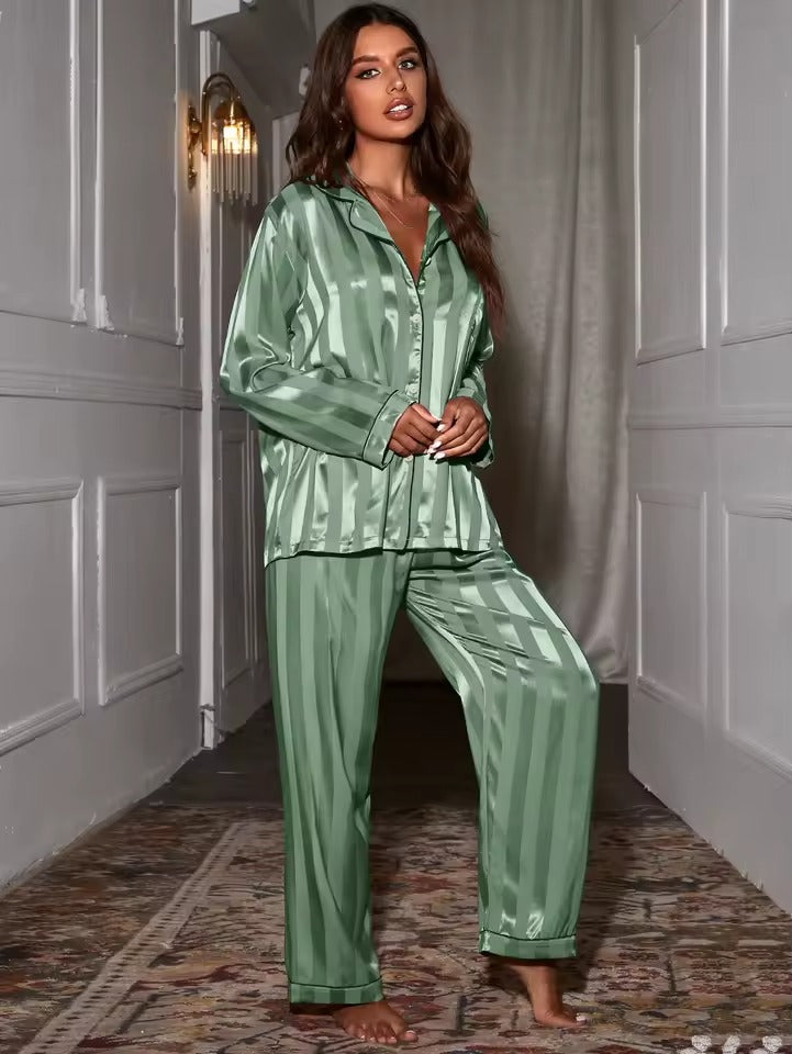 Two-Piece Women’s Striped Pajama Set