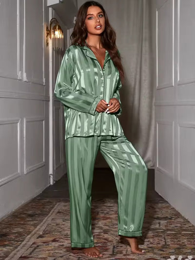 Two-Piece Women’s Striped Pajama Set