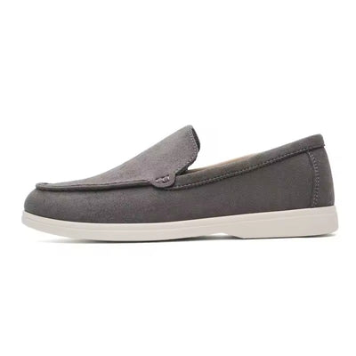 Men's Round Toe Slip-On Loafers with Rubber Sole