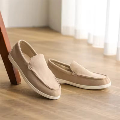 Men's Round Toe Slip-On Loafers with Rubber Sole