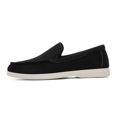 Men's Round Toe Slip-On Loafers with Rubber Sole