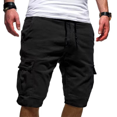 Men's Drawstring Cargo Shorts with Pockets