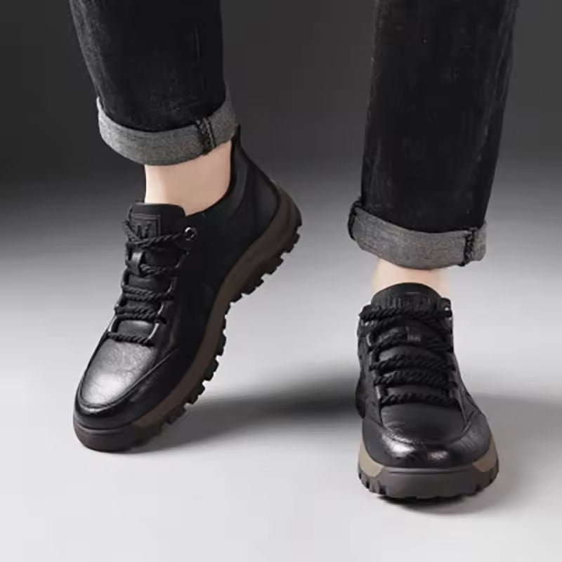 Men's Outdoor Lace Up Shoes with Thick Sole