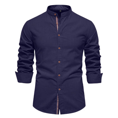 Men's Turn Down Collar Formal Button Shirt with Full Sleeves