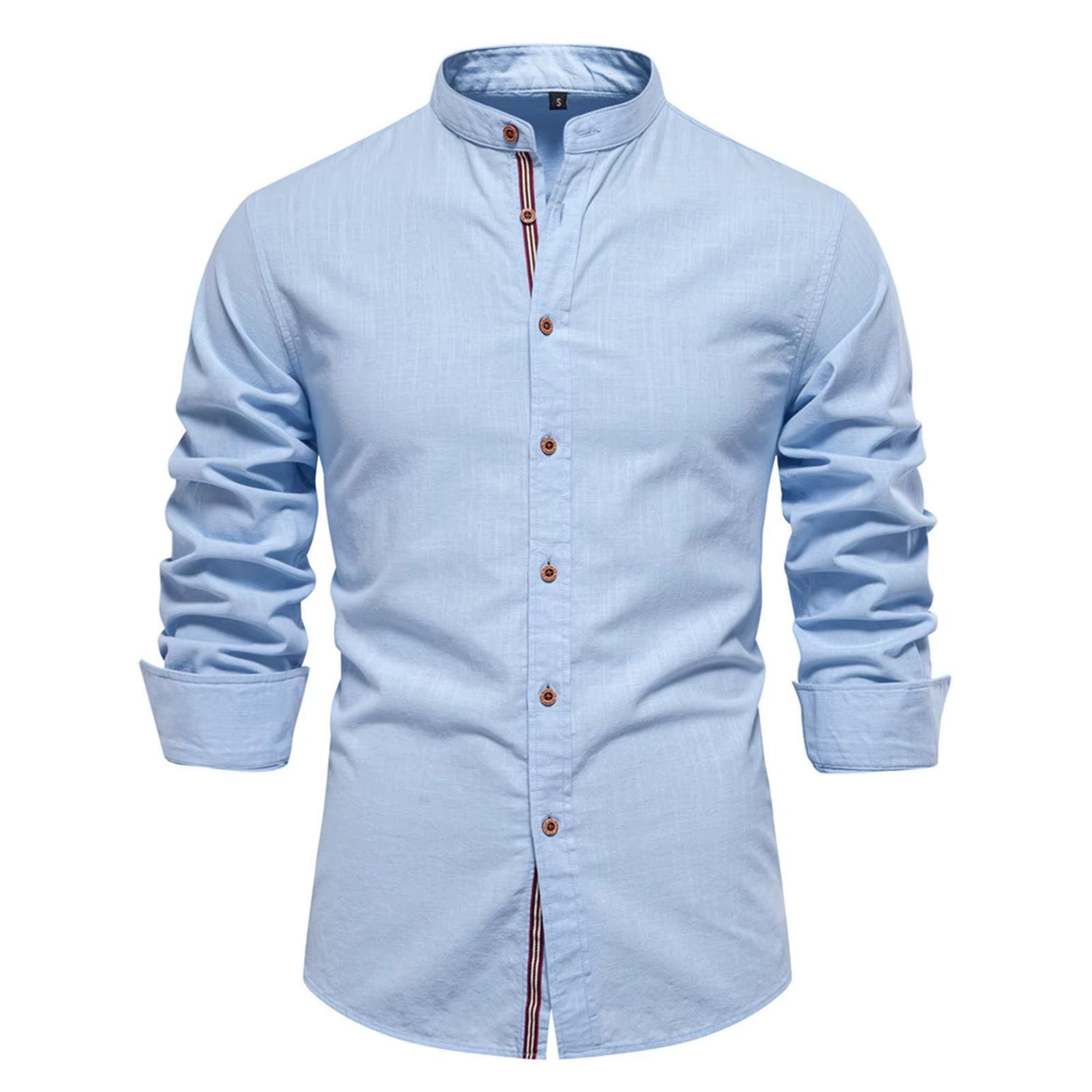 Men's Turn Down Collar Formal Button Shirt with Full Sleeves