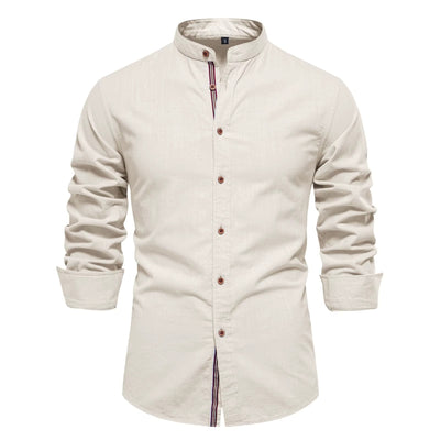 Men's Turn Down Collar Formal Button Shirt with Full Sleeves