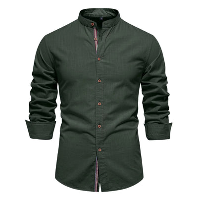 Men's Turn Down Collar Formal Button Shirt with Full Sleeves