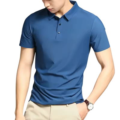 Men’s Polo Shirt with Collar Button